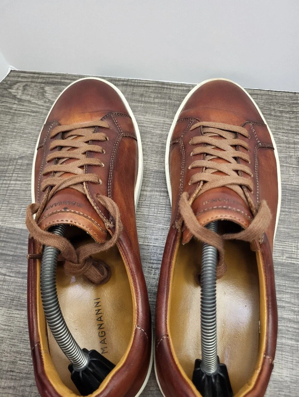 Magnanni Amadeo Brown Leather Sneakers Shoes Men's Size 11 US 44 EU